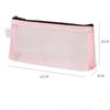 Large Capacity Simple Color Pencil Case Student Exam Series Hand Account Net Yarn Transparent Stationery Storage Supplies Bag