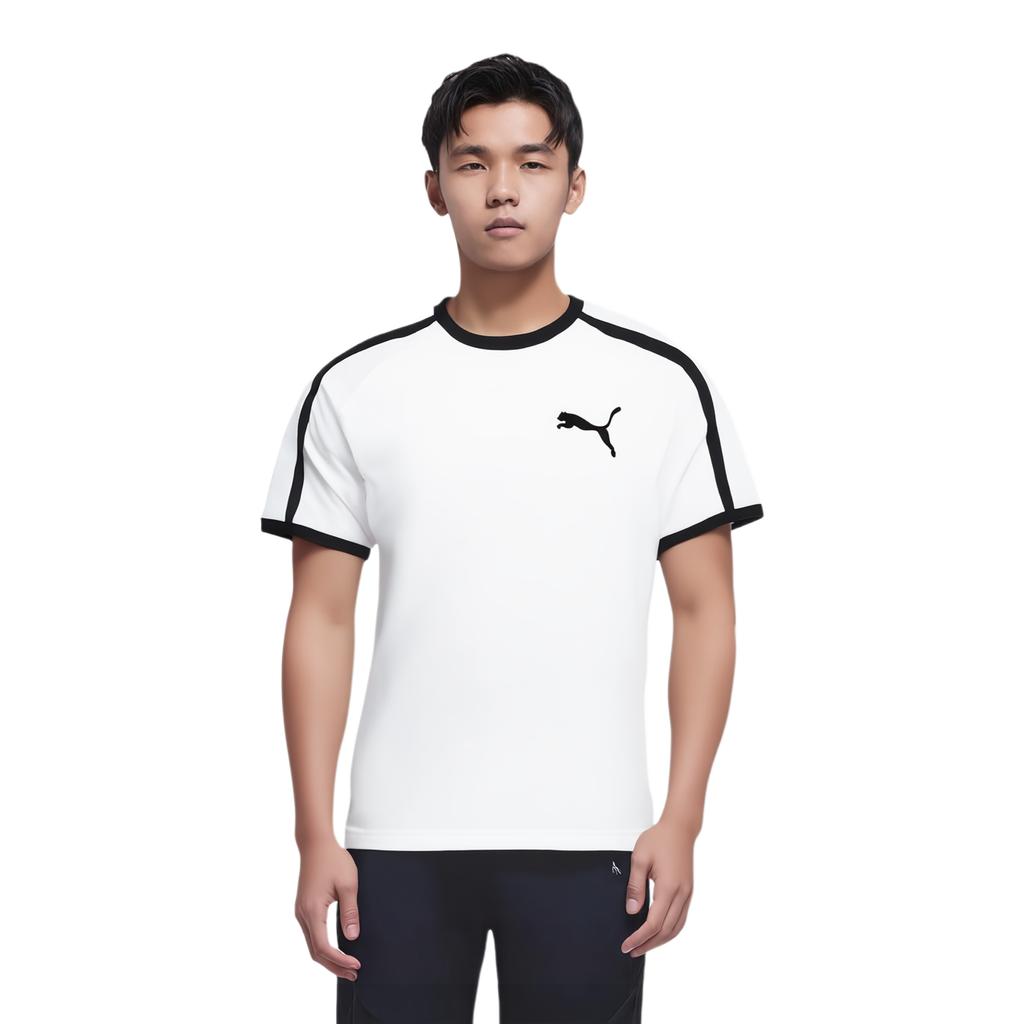 Puma Футболка с коротким рукавом и круглым вырезом Ringer T7 Мужские топы 639191-02