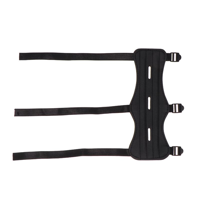 Leather Archery Equipment Arm Guard 3 Straps Protection Forearm Safe Adjustable Bow Arrow Hunting Shooting Training Accessories