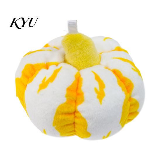 Plush Pumpkin Keychain Pendant, Decorative Soft Stuffed Keychain, Halloween Theme Party Favors Ornament with Metal Bead Chain for Bag Key DIY Crafts