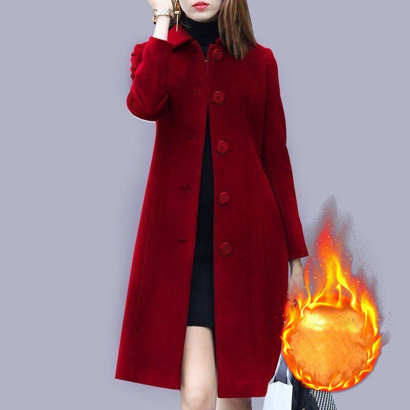 Женское модное шерстяное пальто 2023, весеннее тонкое простое пальто