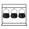 Pack Of 3/6/9 Halloween Witch Cauldron Candy Bowls With Metal Stands For Indoor Outdoor Party Tabletop Decorations