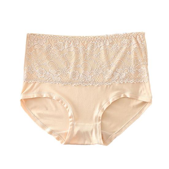 Crochet Flower Lace Stitching Hip Lifting Women Briefs High Waist Control