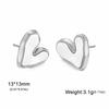 Xiaomi Skyrim White Enamel Heart Stud Earring Women Stainless Steel Minimalist Earrings 2026 Trend Jewelry Valentine's Day Gift