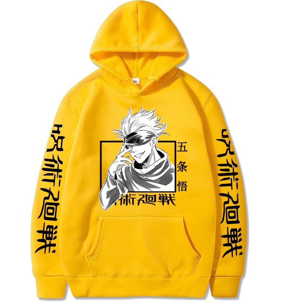 6 Colors Jujutsu Kaisen Hoodie Hip Hop Anime Pullovers Tops Loose Long Sleeves Autumn Man Cloth