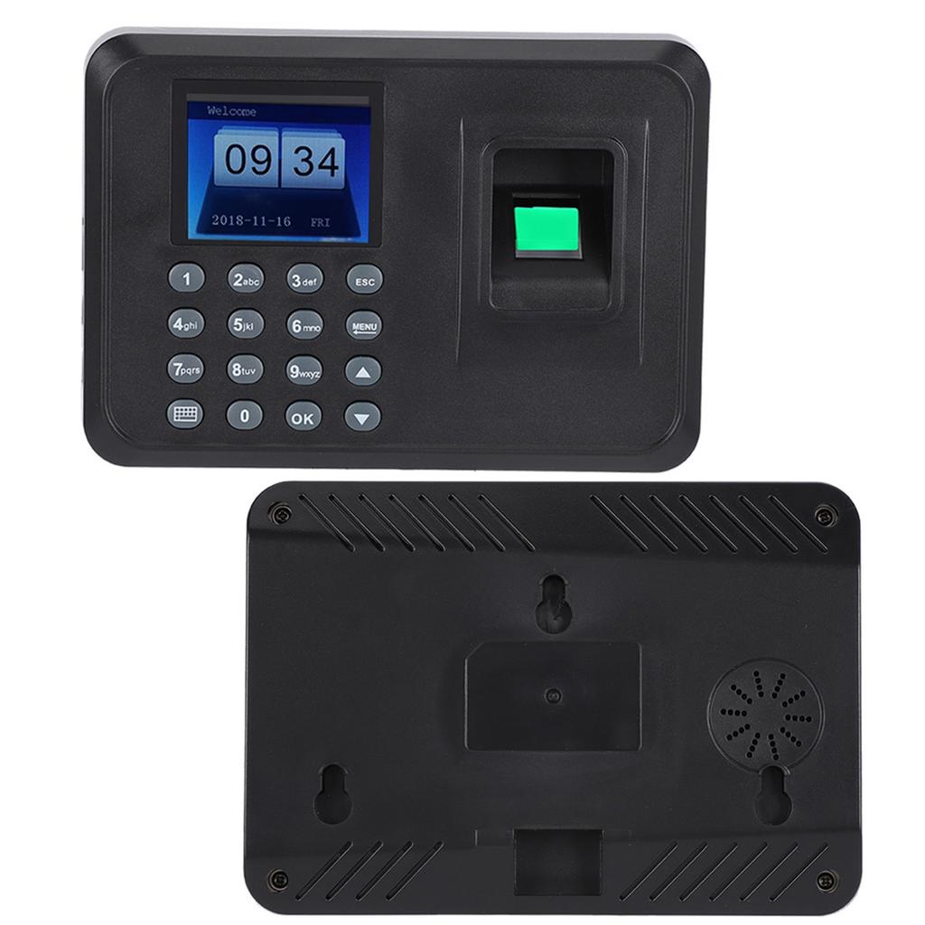 2.4inches TFT LCD Screen Fingerprint Time Clock Attendance Machine Recorder Plug