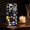 Colorful Star Phone Case For iPhone 17,16,15,14,13,12,11,Pro Max,Plus Candy Silver Cover