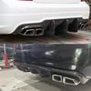 1 пара Для Mercedes C-Class W204 E-Class W212 CLS-Class W218 модификации выхлопа C63 E63 CLS63 черные квадратные сдвоенные насадки на глушитель