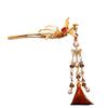 Zinc Zinc Alloy Pearl Fringe Hairpin Retro Step Shaking Hair Stick Bride Tiara  Hanfu Hair Accessories