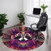 1pc Raccoon Mandala Office Round Area Rug, Indoor Mat Suitable ForOffice, Under Office Chairs Bedroom Living Room Home Decor, Room Deco, n35
