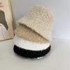 Autumn and Winter Bright Silk Peacock Yarn Knitted Bucket Hat Versatile Washbasin Hat Breathable Warm Bucket Hat