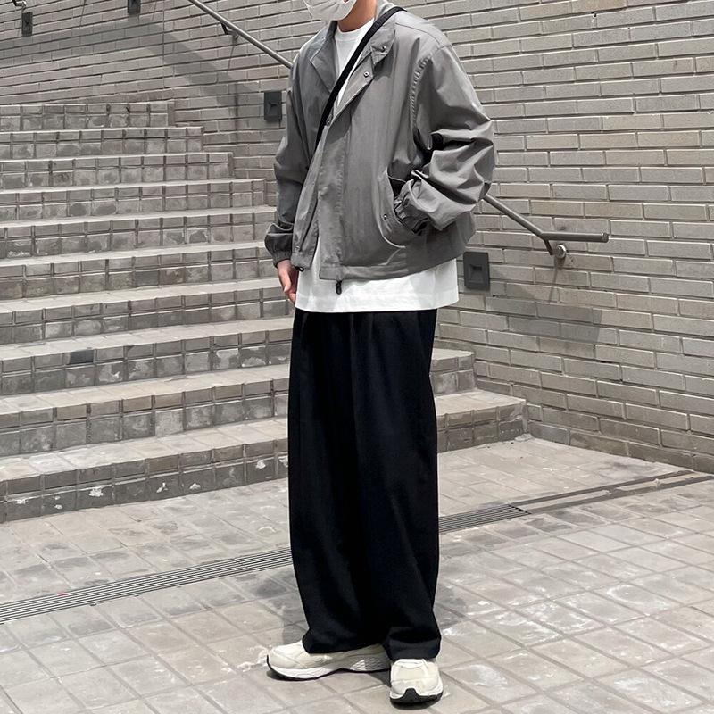 Мужская куртка с лацканами, весна и осень, корейский стиль, свободные тонкие топы, универсальные куртки, рабочие куртки