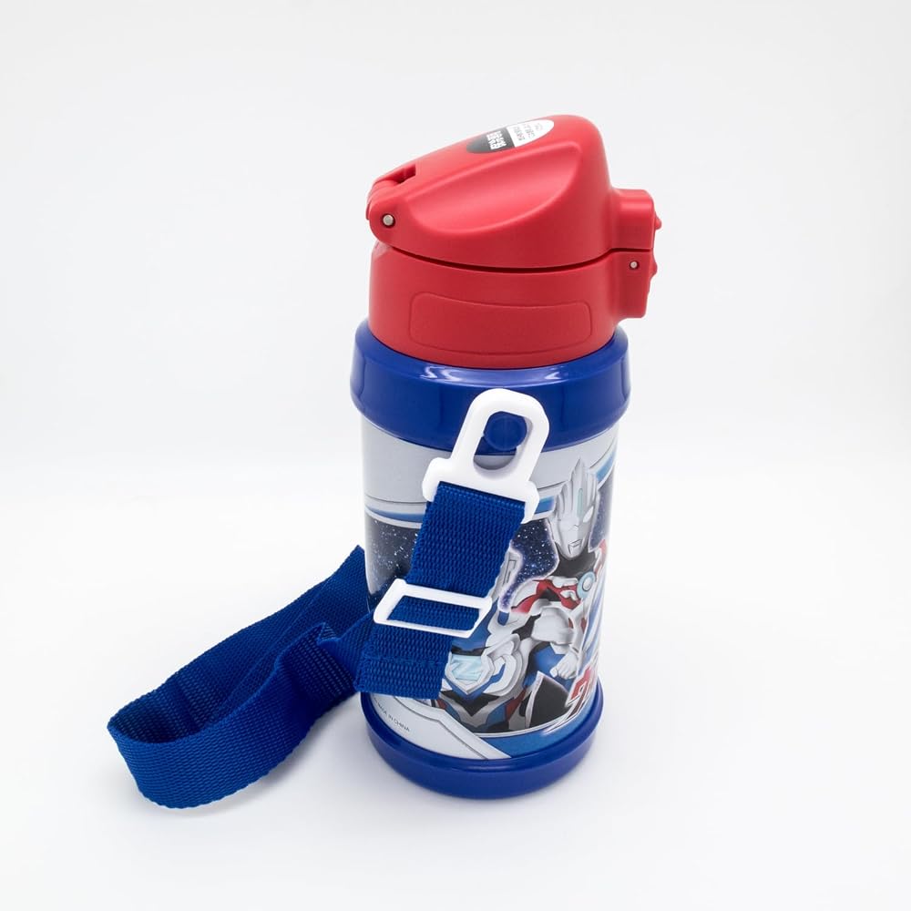 OSK Water Bottle 600ml Direct Drink Ultra Heroes with Shoulder Strap UH26 SBR-600D