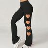 Slim High-waisted Yoga Trousers Women's Sports Trousers Training Running Fitness Sexy Hollow Yoga Flare Trousers