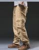 Men's Loose-Fit Cotton Overalls with Multiple Pockets - Spring/Autumn Style, Plus Sizes Available