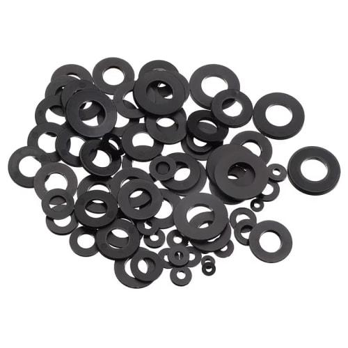 Nylon Washers, 500-Piece Pack, Lightweight and Durable, Compatible with M2-M10 Screws, Includes Storage Box, High Cost Performance, M4, M6, M8 Washers