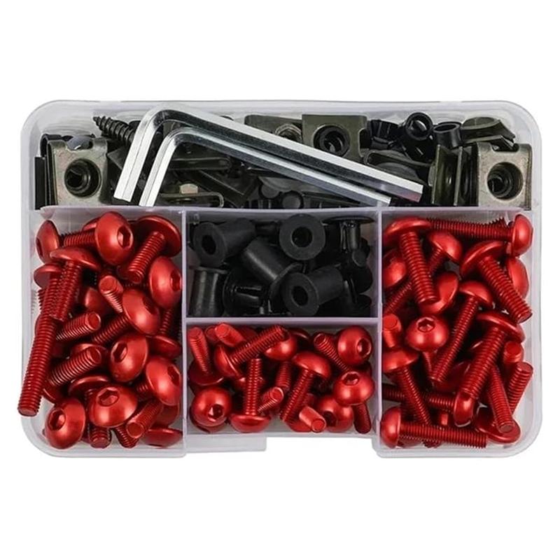 Набор из 190 винтов Комплект винтов для обтекателя мотоцикла Аксессуары Винт для Ducati 899 Zzr1400 KAWASAKI ZX14R ZZR400 ZX7R ZX9R ZX12R