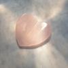 Natural Rose Quartz Brass Romance Heart