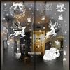 Window Sticker Christmas With Snowflake And Reindeer Pvc Material Festive For