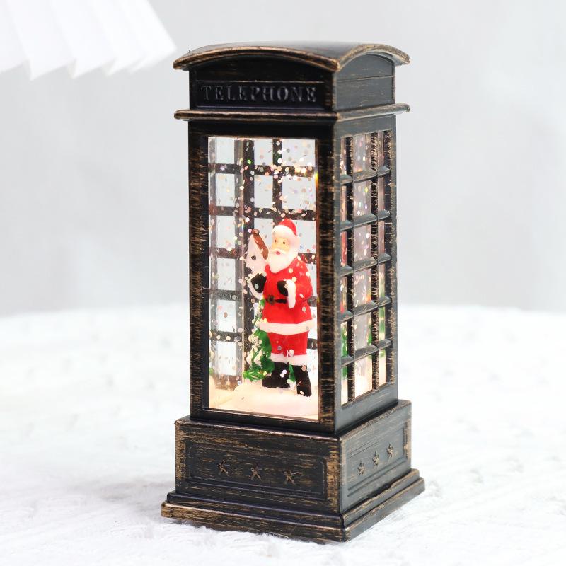 Christmas Santa Claus Crystal Lantern & Ornament