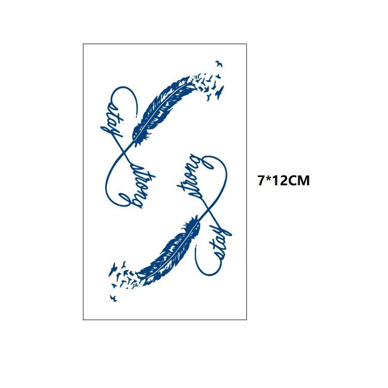 Маленький свежий крест ЭКГ маленькая змея рыбий хвост маленький узор неотражающая переносимая вода имитация стойкой татуировки наклейка