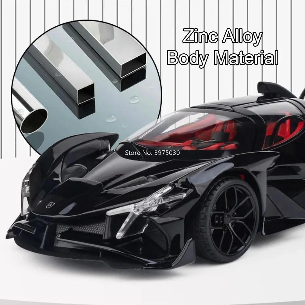 AAYP1 1:18 Apollo EVO Toy Cars Models Alloy Diecast with Light Music Miniature Supercar Wheel Steering Vehicle for Children Best Gifts