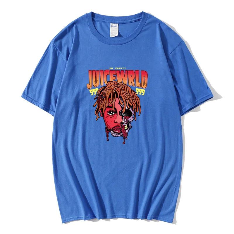 Футболка Рэп Мужская крутая уличная мода Трендовая футболка Узор Принт Футболка Хип-хоп Топ Футболка