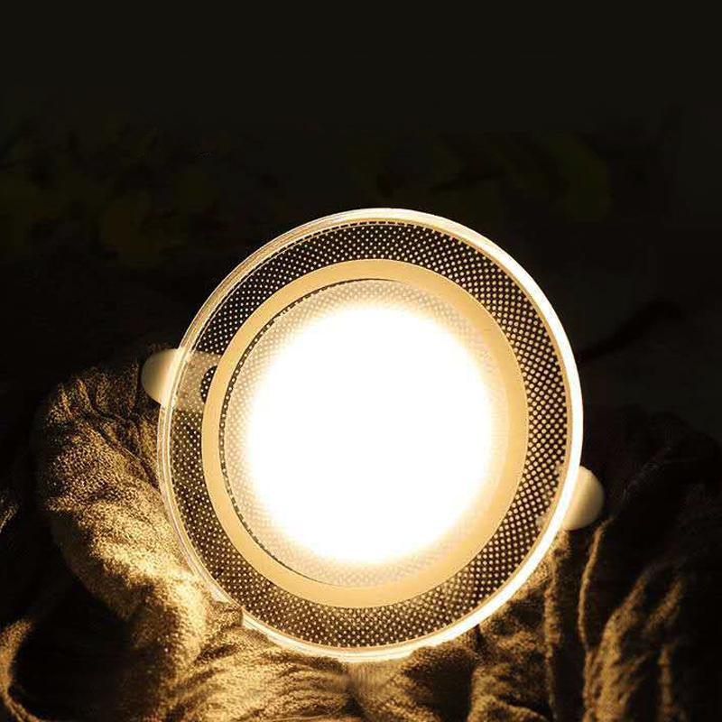 Светодиодный потолочный светильник 15 Вт, 12 Вт, 9 Вт, 7 Вт, световод, потолочные встраиваемые лампы, 5 Вт, 3 Вт, акриловая панель круглой формы, высокая яркость в помещении