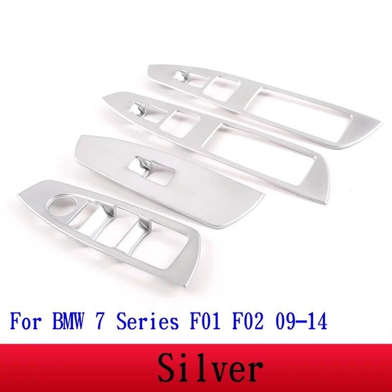 Для BMW 7 серии F01 F02 G11 G12 ABS серебро/углеродное волокно автомобильный переключатель подъема окна кнопка рамка крышка отделка наклейки автомобильные аксессуары