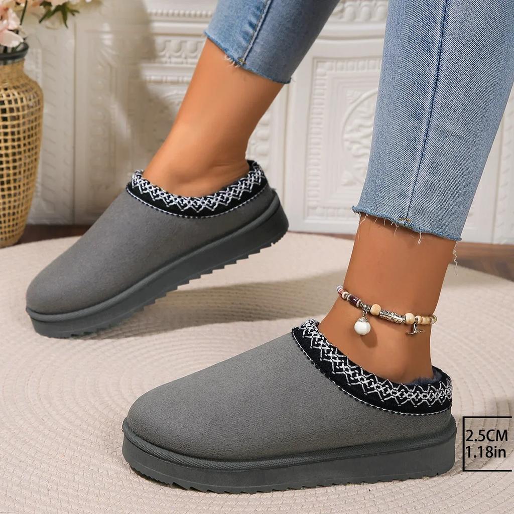 Men/women Cotton Shoes 2024 Autumn/winter Fashion Snow Boots Size 44 Plush Comfort Anti Slip Platform Thick Bottom Cotton Shoes