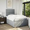 Maison Exclusive - Sommier à lattes de lit avec matelas Gris clair 120x200cm Tissu