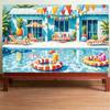 Pineapple Parasol Summer Beach Backdrop Vibrant Colors Seaside Backdrop  Summer Event