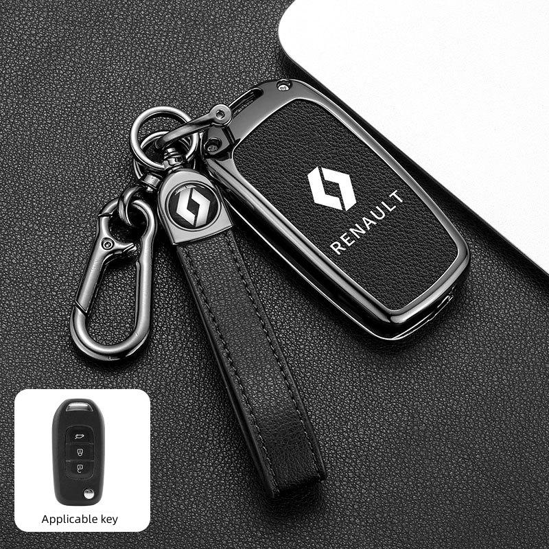 Кожаный чехол из термополиуретана из цинкового сплава, складная сумка для ключей с дистанционным управлением для Renault Logan 2 Stepway Sandero Clio 5 Arkana Captur Kadjar 2019 2020 2021