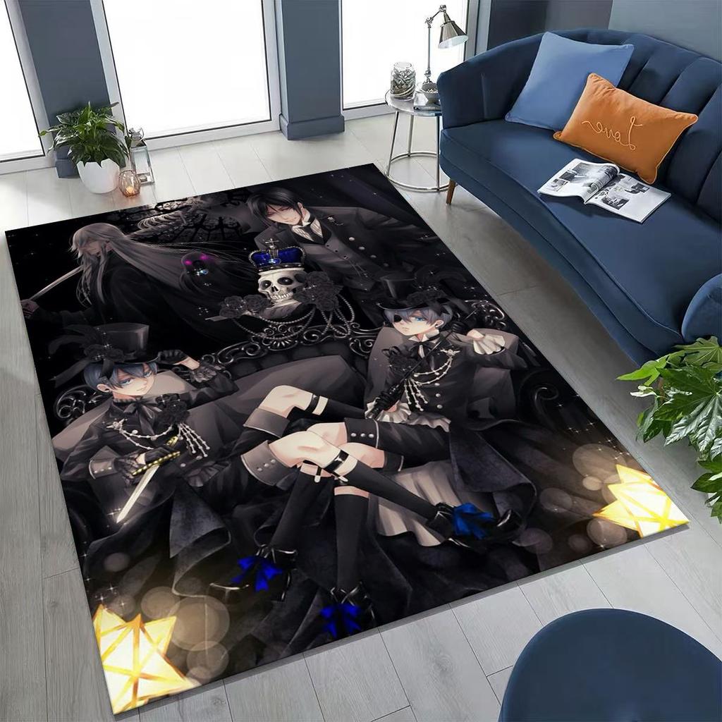 Аниме Темный дворецкий Себастьян Сиэль Мультяшный Мультяшный Ковер для Спальни Гостиной Дивана Дома Декор Придверный коврик, Детский Нескользящий Коврик для Пола
