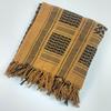 Plaid Print Shawl with Fringed Edges Jacquard Sun Sand Wind Protection Ethnic Style Scarf Men Women Outdoor Shawl