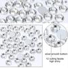 1440Pcs Flatback Glass Nail Crystal Rhinestones AB White 3D Nail Art Glitter Decoration SS3-SS16 Shiny Gems Manicure Accessories