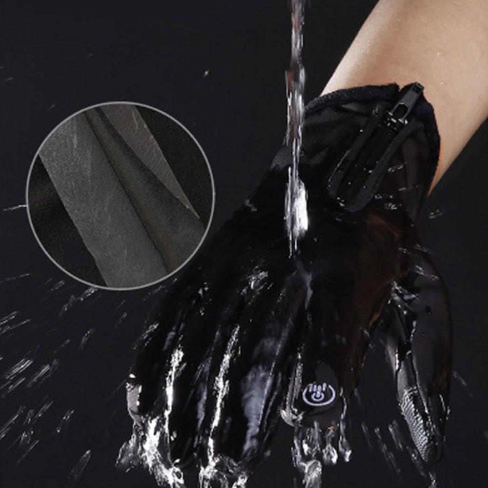 Зимние теплые перчатки, термоветрозащитные, велосипедные, противоскользящие, лыжные, водонепроницаемые, с сенсорным экраном