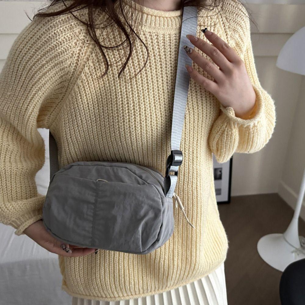 Japanese Style Sling Crossbody Bag Quick-dry Versatile Waist Pack Cool Nylon Square Bag Women