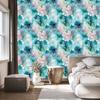 Ink Wallpaper Turquoise, Light Gray, Celadon and Blue 50x1000