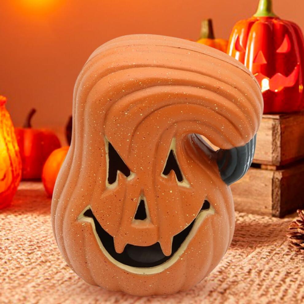 HBASD Halloween LED Pumpkin Lantern,Novelty Flash Pumpkin Lantern Lamp Toy for Home Party Supplies Room Decoration Props (G)