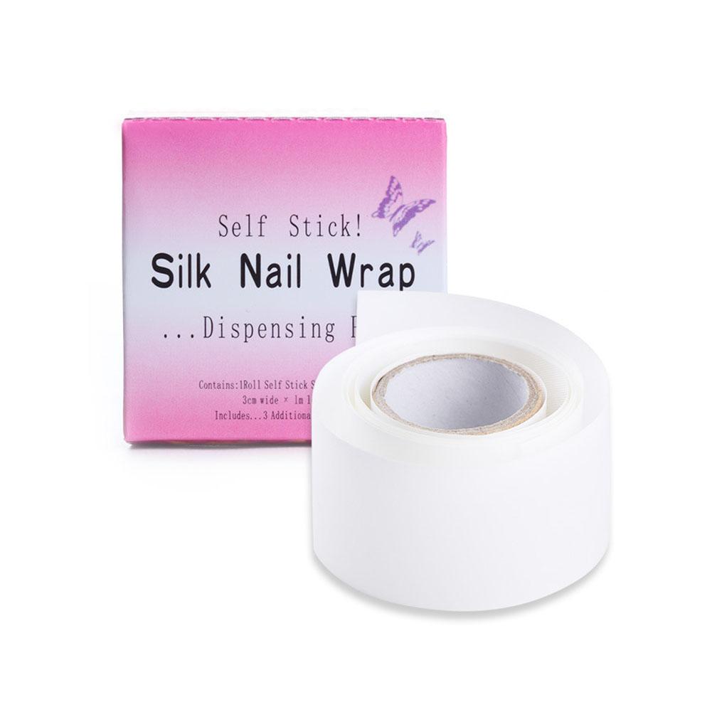 Новая самоклеящаяся шелковая бумага для ногтей, простые треугольные кончики пальцев, наращивание волокон поврежденного ногтя B N1P2