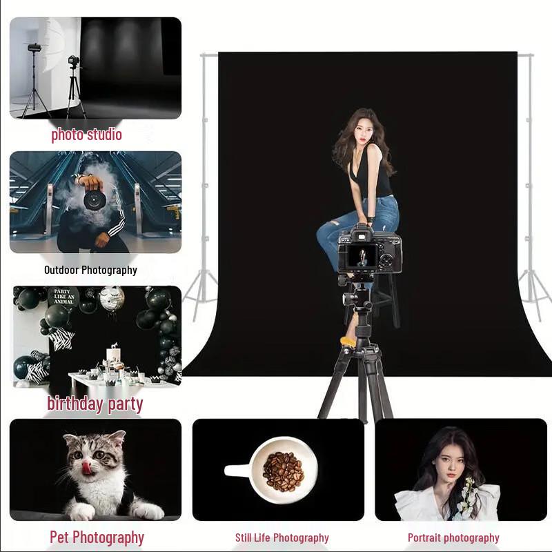OLOEY Профессиональный непрозрачный черный фон для фотосъемки
