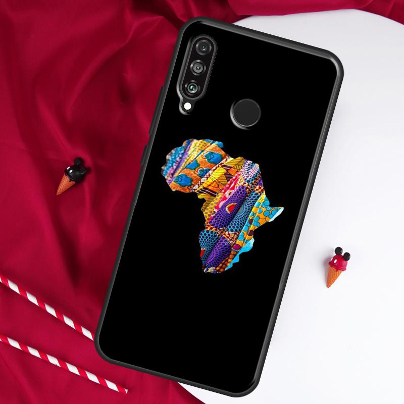 Карта Африки Африканские Ткани Для Huawei Nova 10 SE 9 5T 12s 12i 11i Y91 Y90 Y60 Y70 Y72 Y61 P20 P30 P40 Lite P60 Pro Чехол