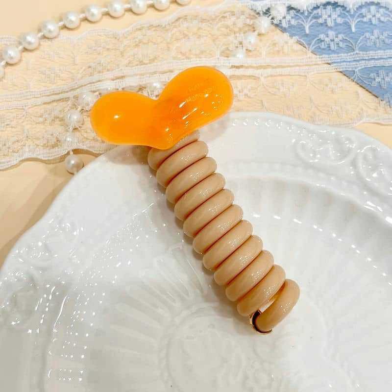 Эластичные резинки для волос для женщин и девочек, однотонные резинки для волос, спиральная катушка, резинка, хвостики, веревка для головы, аксессуары для волос