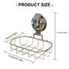 Rustproof Bathroom Soap Holder Space Saving Stainless Steel Vacuum Suction Organiser For Shower Sink Countertop