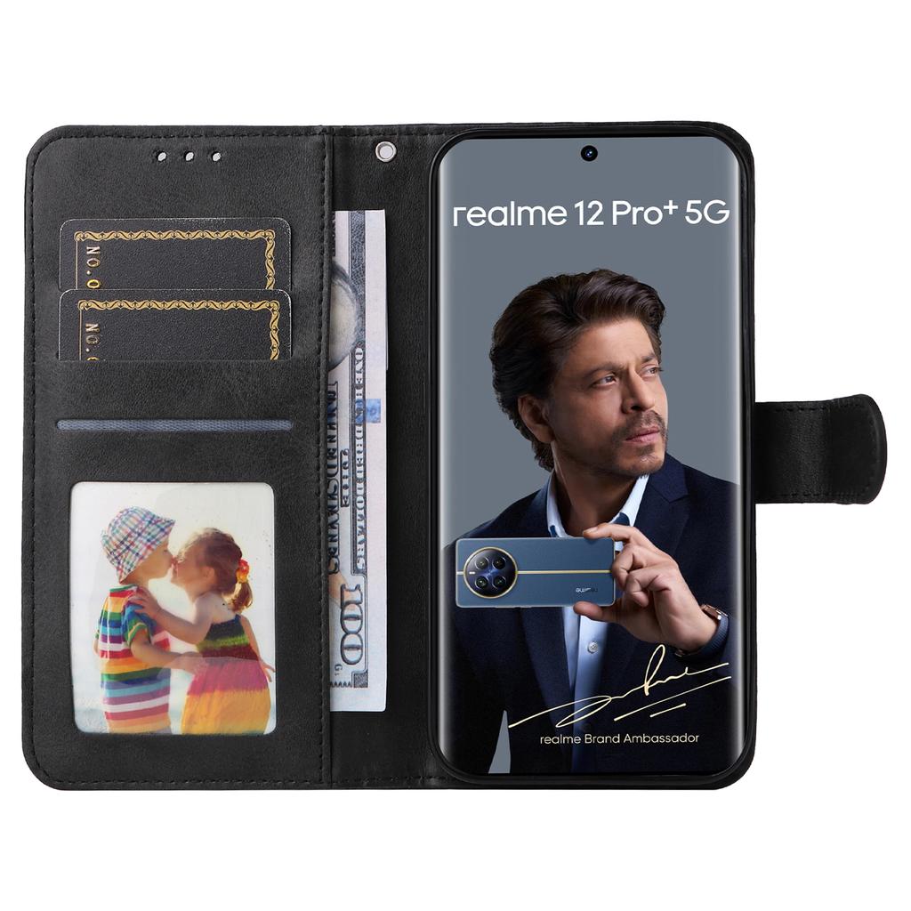 For Realme 13 Pro 5G (Global)/13 Pro+ 5G (Global)/P1 Pro 5G/12 Pro+ 5G/12 Pro 5G Case Wallet PU Leather Folio Flip Phone Cover