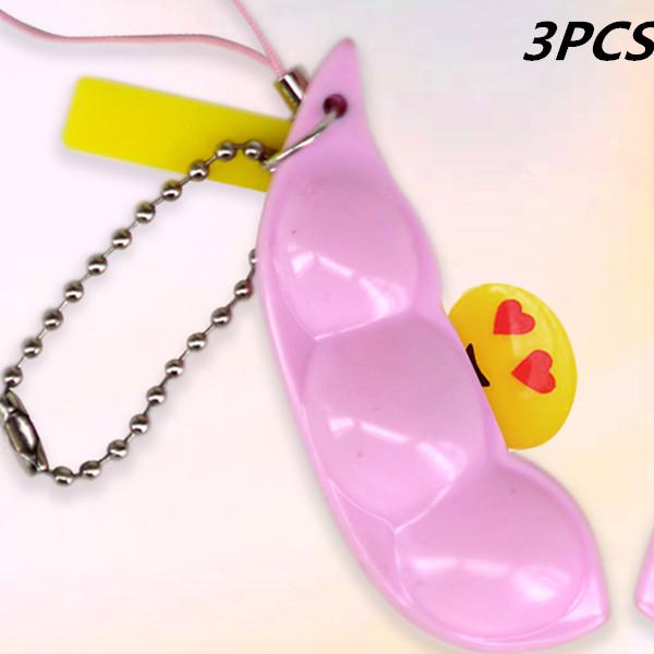 Fidget Toys Decompression Edamame Toys Squishy Squeeze Beans Keychain Cute Stress Adult Toy Rubber Girls Boys Xmas Gift