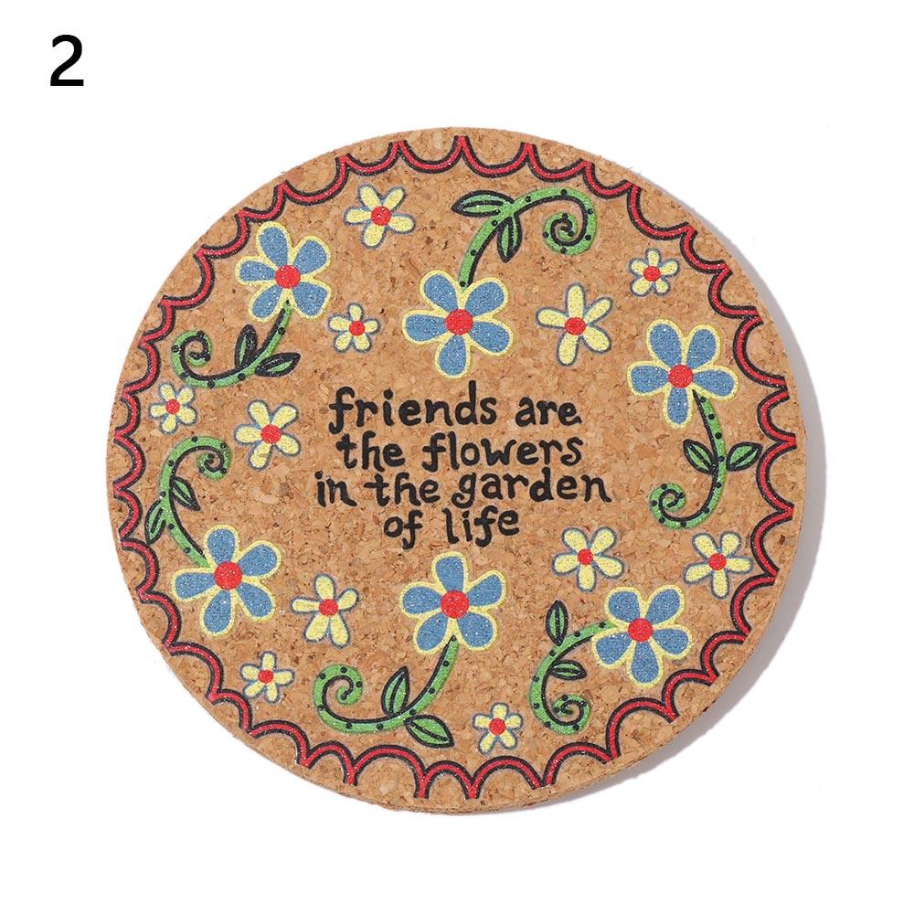 Placemats Mug Holder Tea Coasters Wooden Cup Mat Heat Resistant Anti-hot Heat Pad Cork Coasters