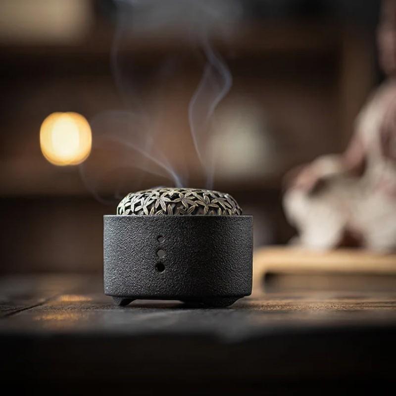 Креативная керамическая пластина, курильница из сандалового дерева, агарового дерева, украшения для ароматерапии для спальни, катушка для домашнего использования, украшение для дома