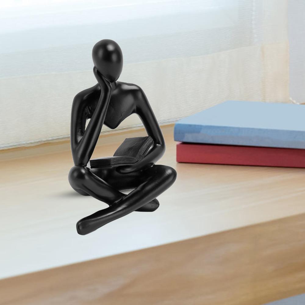 Resin Resin Thinker Desktop Statue Bookshelf Decorative Figurine Hotel Interior Display Piece